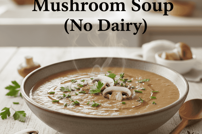 🍄 Creamy Vegan Mushroom Soup (No Dairy) 