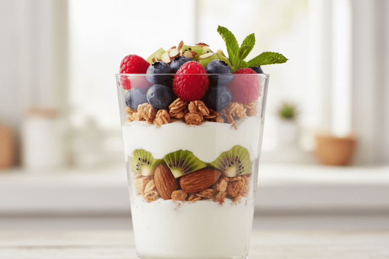 🥣 Greek Yogurt Parfait with Fruits & Nuts 