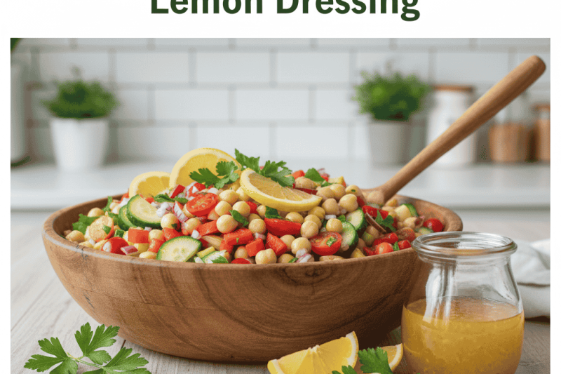 🥗 Healthy Chickpea Salad with Lemon Dressing 