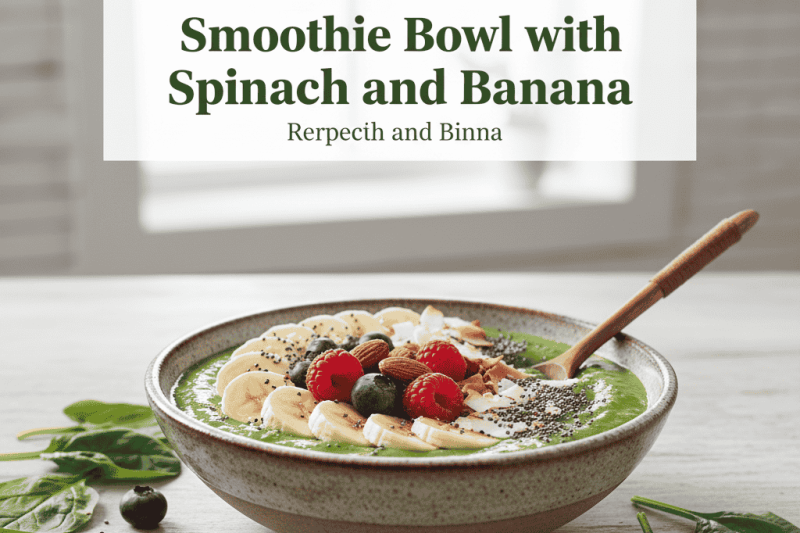 Smoothie Bowl with Spinach and Banana 