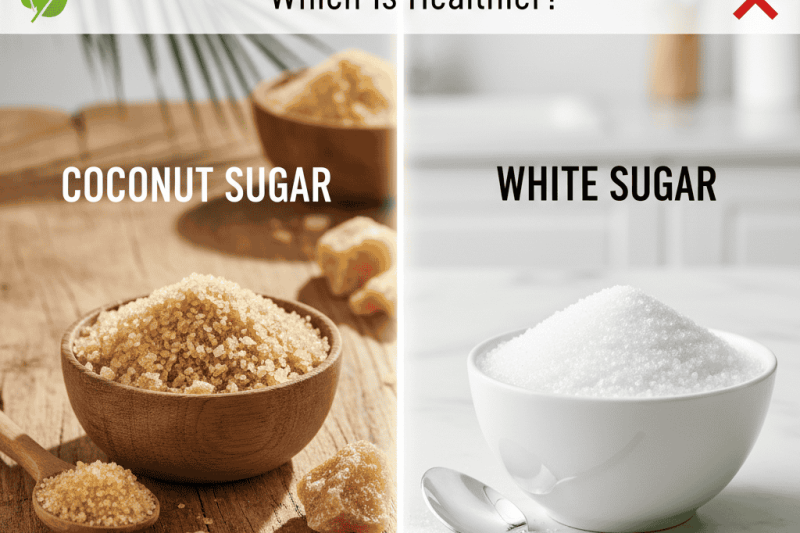 🥥 Coconut Sugar vs. White Sugar – Which Is Healthier?